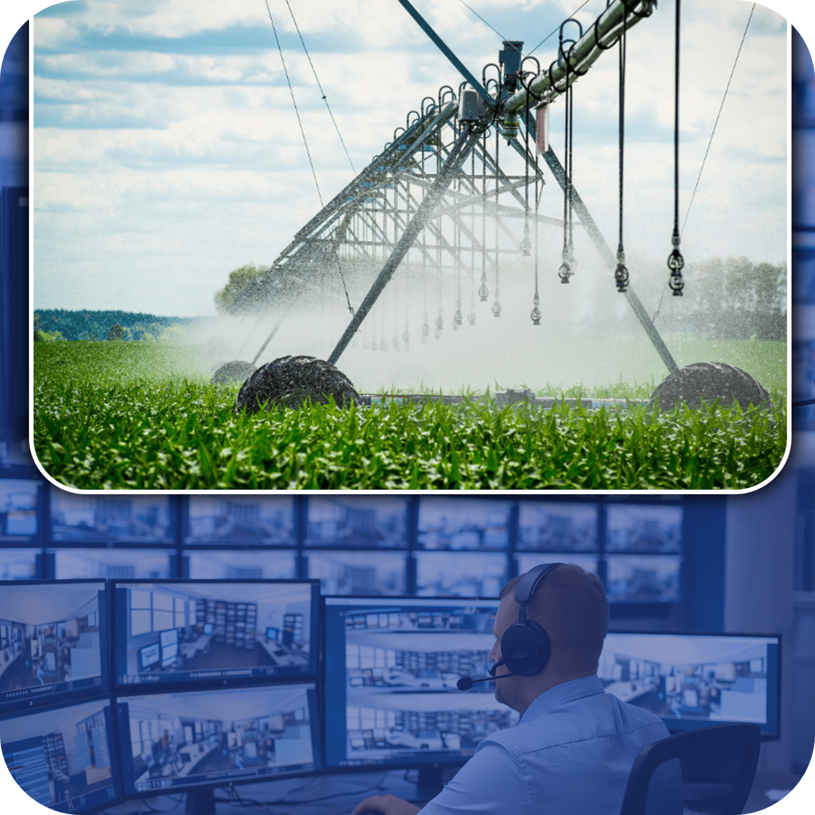 No campo, segurança e produtividade, o monitoramento do pivô de irrigação protege seu investimento e garante o funcionamento sem interrupção.